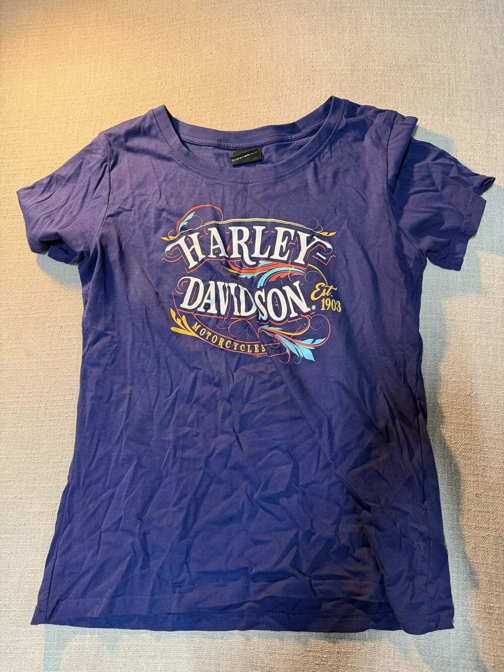 Harley-Davidson Emerald Coast Fort Walton Beach Florida Purple Short Sleeve Grap